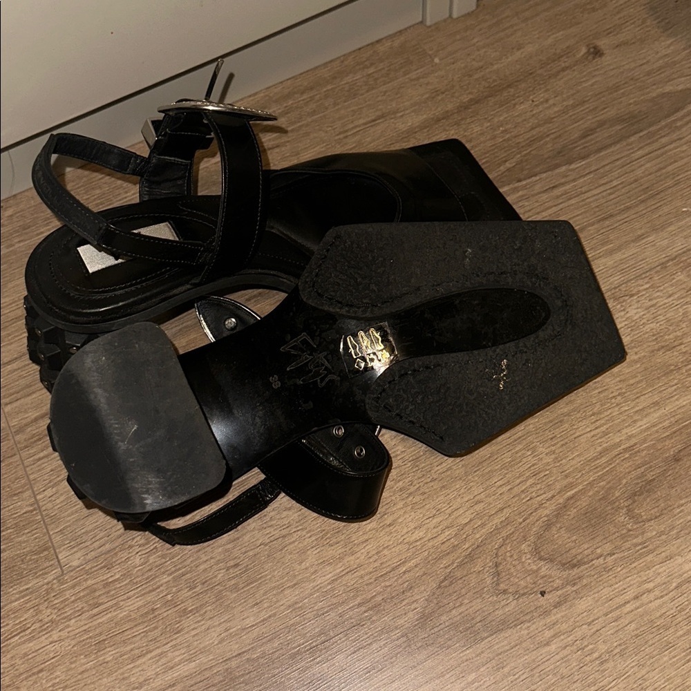EYTYS Arizona Black leather crystal edgy sandals size 38 - Picture 8 of 8